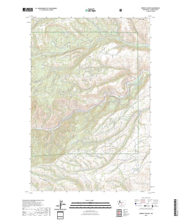 Weddle Canyon topographic map thumbnail