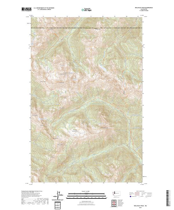 Wellesley Peak topographic map thumbnail