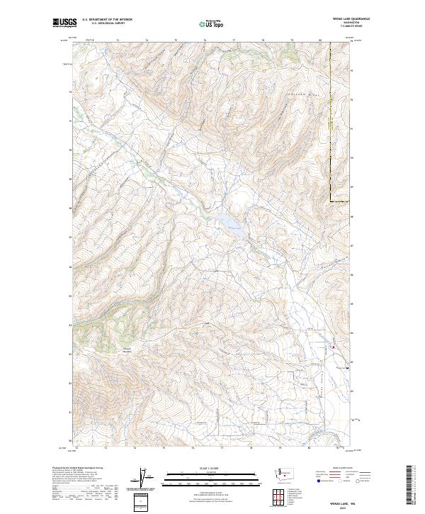 Wenas Lake topographic map thumbnail
