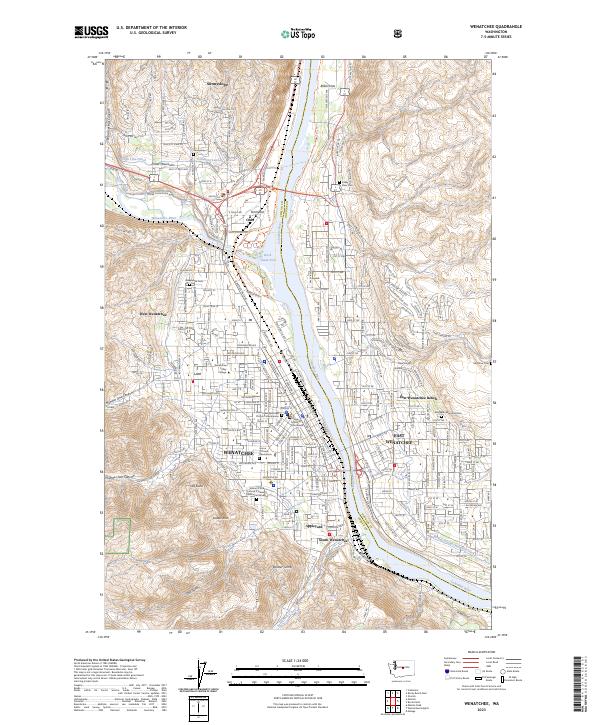 Wenatchee topographic map thumbnail