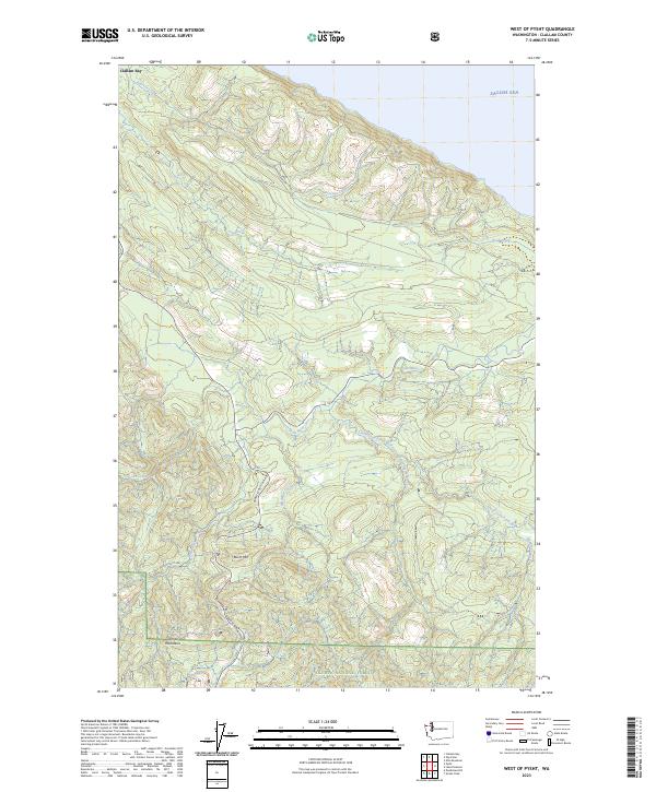 West of Pysht topographic map thumbnail