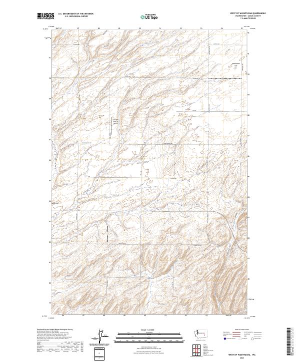 West of Washtucna topographic map thumbnail