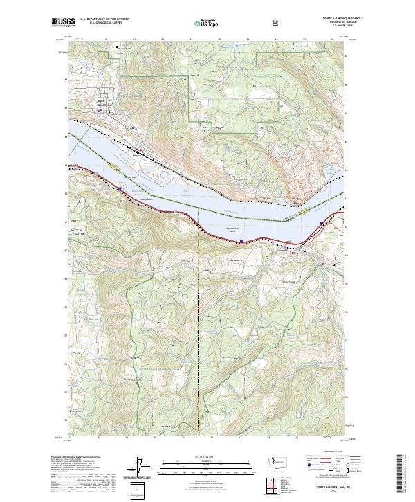 White Salmon topographic map thumbnail