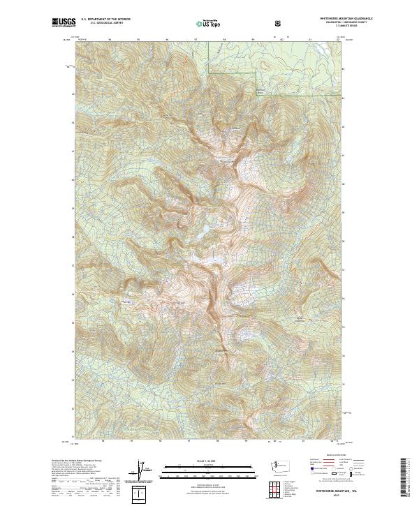 Whitehorse Mountain 2023 topographic map thumbnail