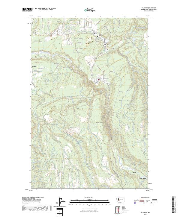 Wilkeson topographic map thumbnail