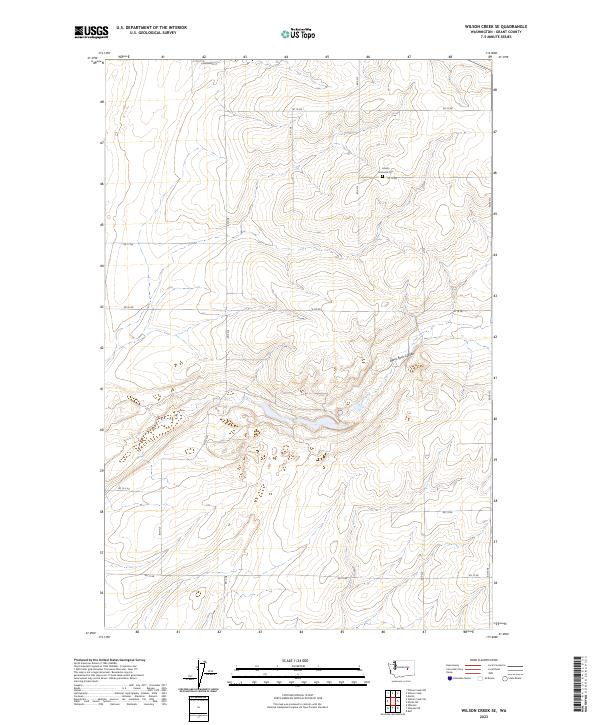 Wilson Creek SE topographic map thumbnail