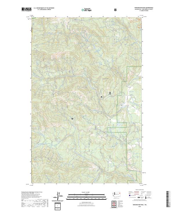 Winchester Peak 2023 topographic map thumbnail