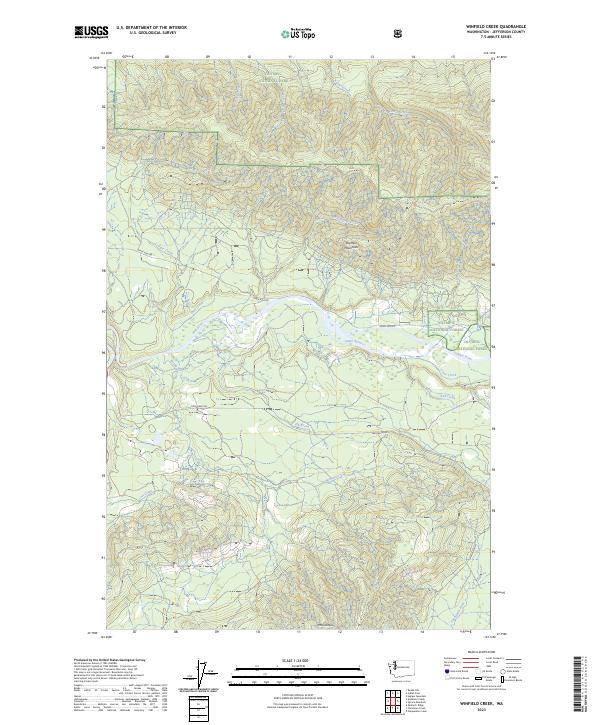 Winfield Creek topographic map thumbnail