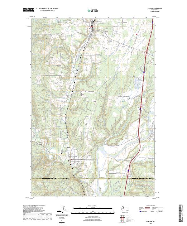 Winlock topographic map thumbnail