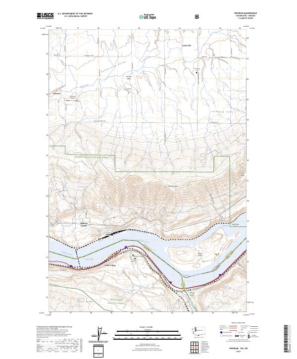 Wishram 2023 topographic map thumbnail