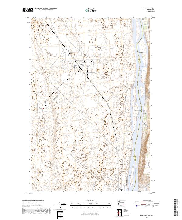 Wooded Island topographic map thumbnail