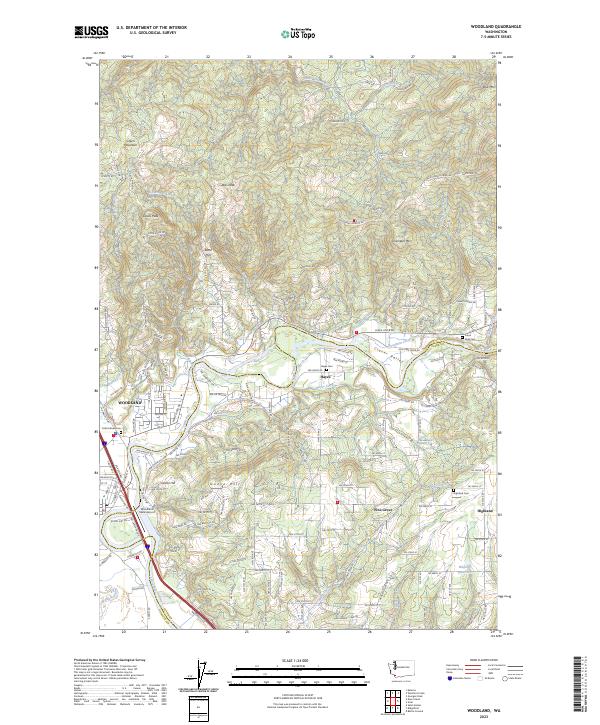 Woodland topographic map thumbnail