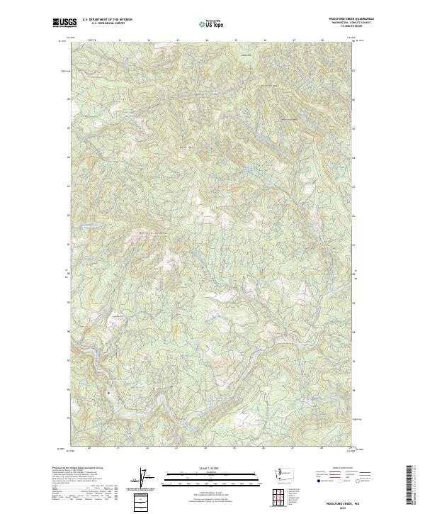 Woolford Creek topographic map thumbnail