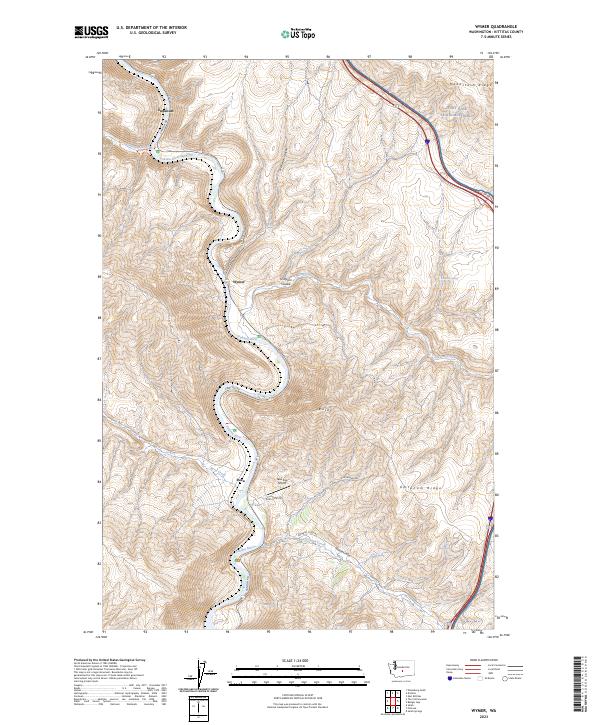 Wymer topographic map thumbnail