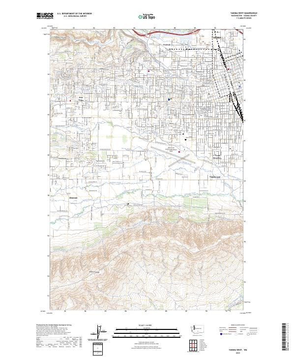 Yakima West 2023 topographic map thumbnail