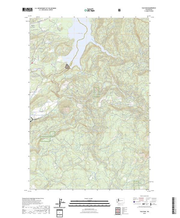 Yale Dam topographic map thumbnail