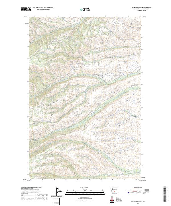 Yesmowit Canyon topographic map thumbnail