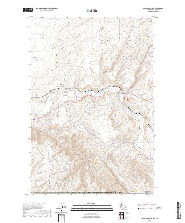 Zangar Junction 2023 topographic map thumbnail