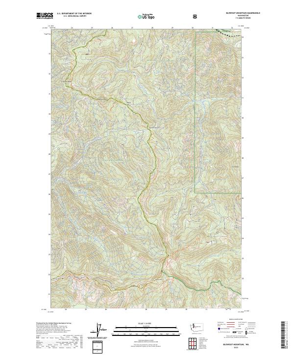 Blowout Mountain topographic map thumbnail
