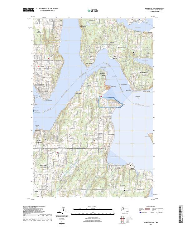 Bremerton East topographic map thumbnail