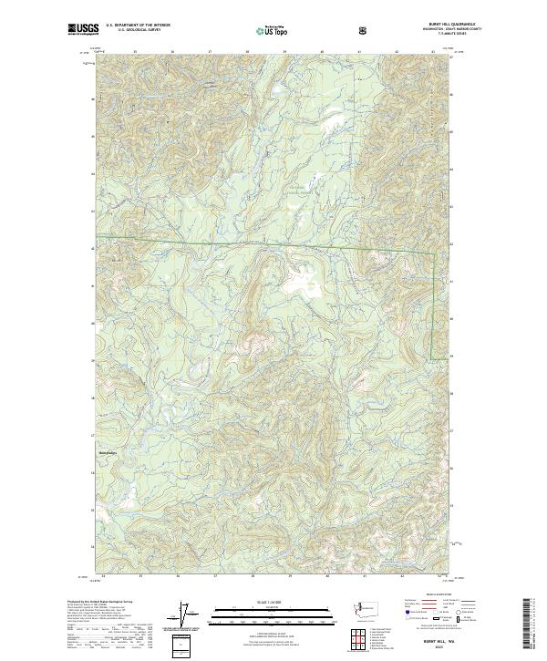 Burnt Hill topographic map thumbnail