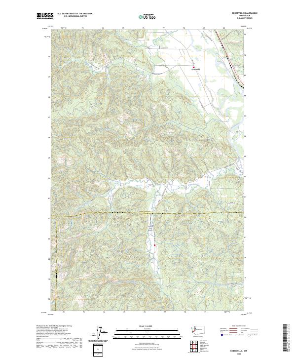 Cedarville topographic map thumbnail