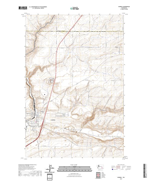Connell topographic map thumbnail