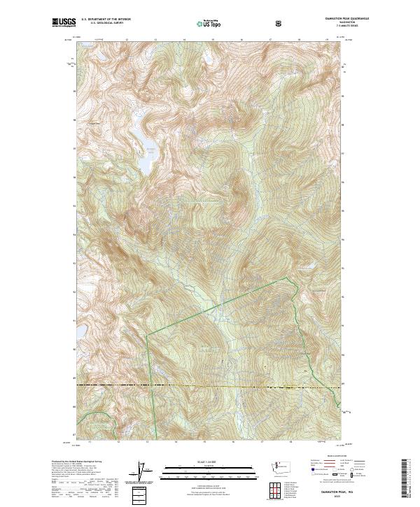 Damnation Peak topographic map thumbnail