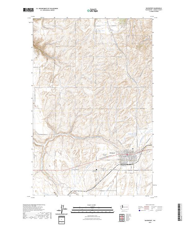 Davenport topographic map thumbnail