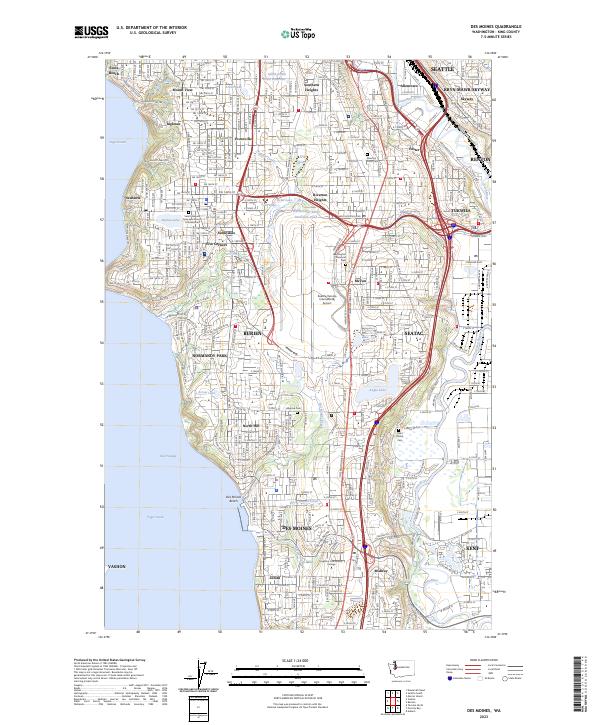 Des Moines topographic map thumbnail