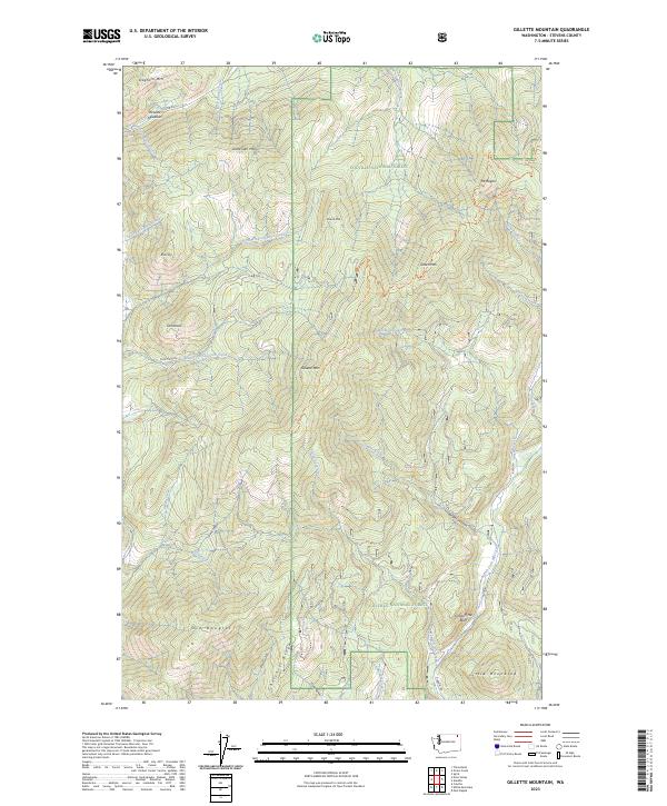 Gillette Mountain 2023 topographic map thumbnail