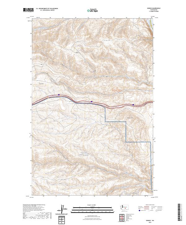 Ginkgo topographic map thumbnail