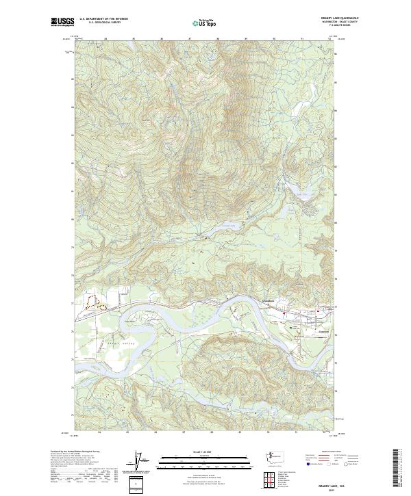 Grandy Lake topographic map thumbnail