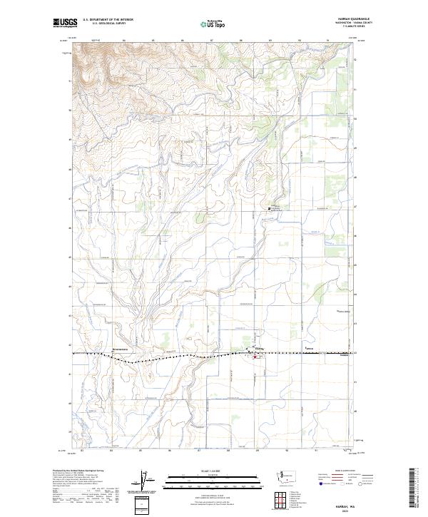 Harrah 2023 topographic map thumbnail