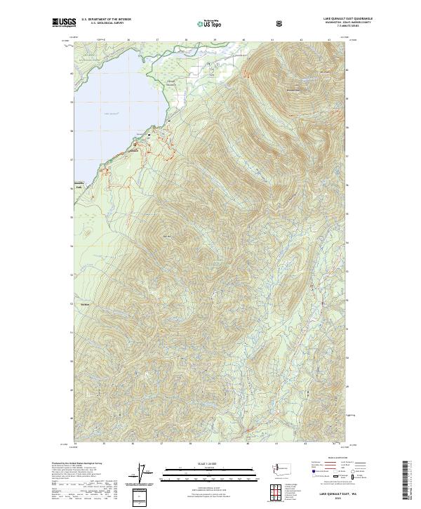 Lake Quinault East topographic map thumbnail