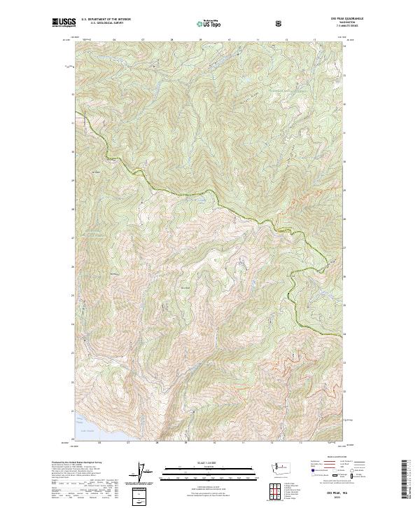 Oss Peak topographic map thumbnail