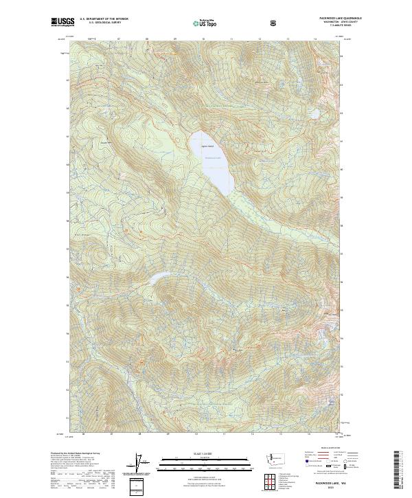 Packwood Lake topographic map thumbnail