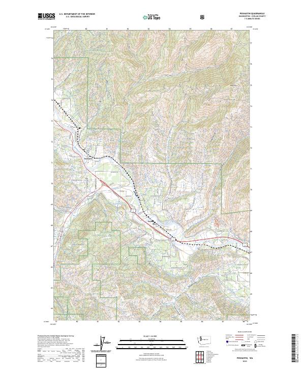 Peshastin topographic map thumbnail