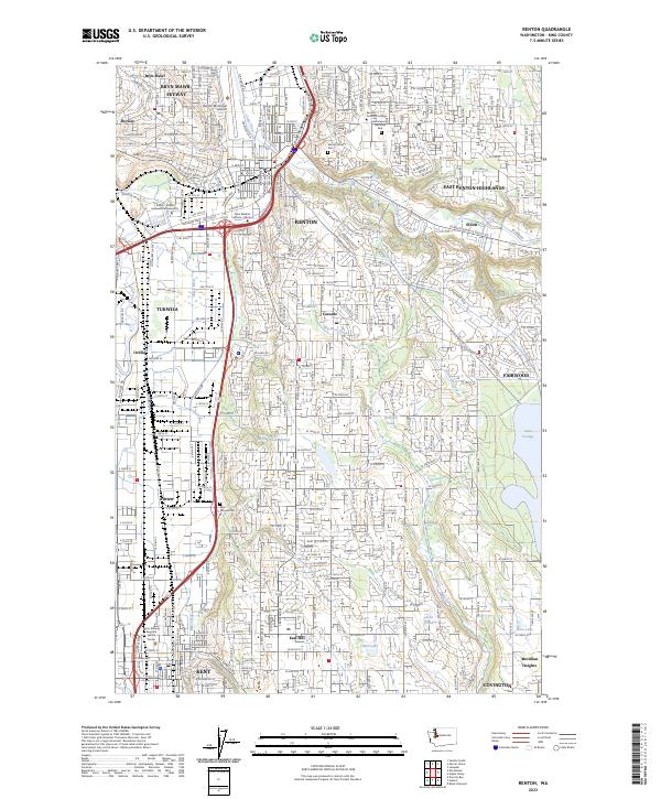 Renton topographic map thumbnail
