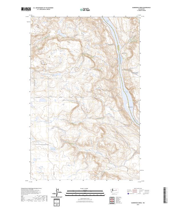 Sanderson Creek topographic map thumbnail
