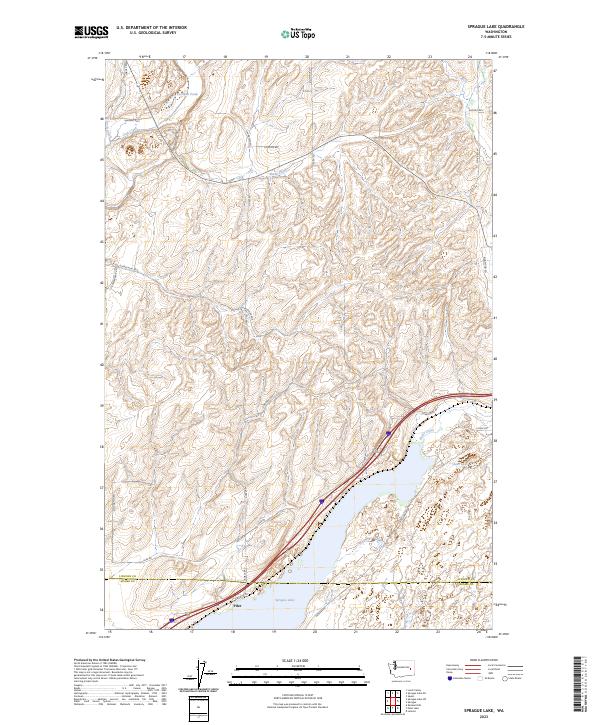 Sprague Lake topographic map thumbnail