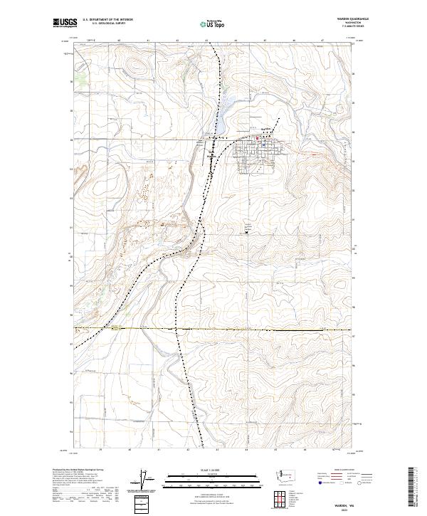 Warden topographic map thumbnail