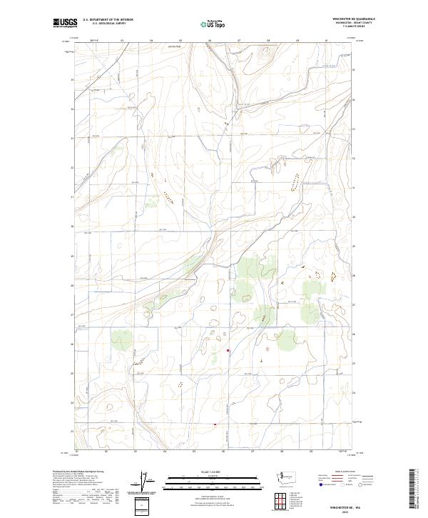 Winchester NE topographic map thumbnail