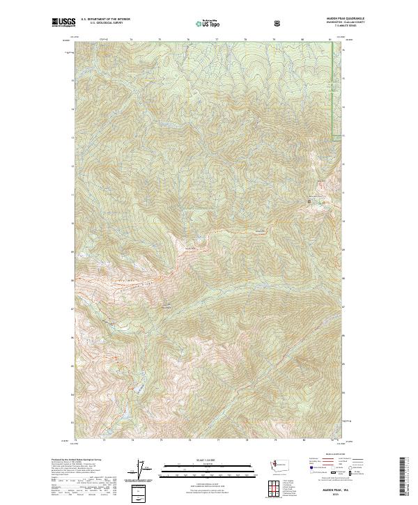 Maiden Peak 2023 topographic map thumbnail