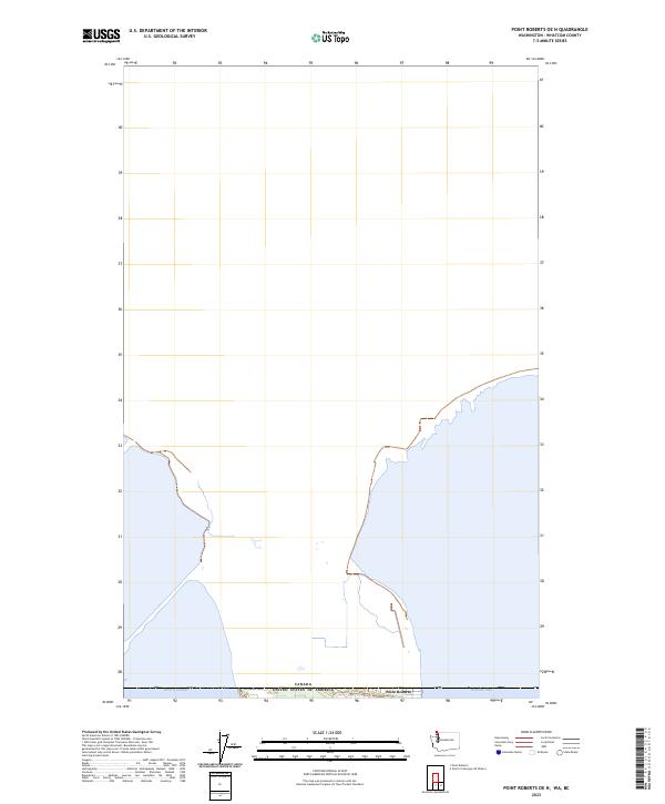 Point Roberts OE N topographic map thumbnail
