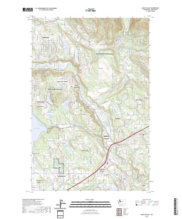 Maple Valley 2023 topographic map thumbnail