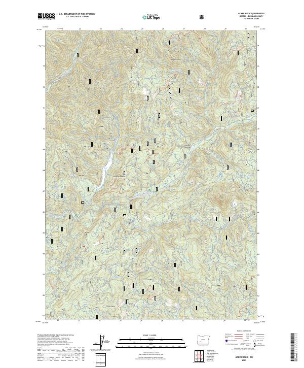 Acker Rock topographic map thumbnail