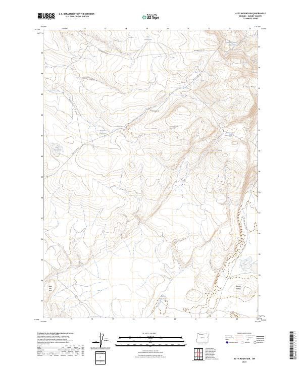 Acty Mountain topographic map thumbnail