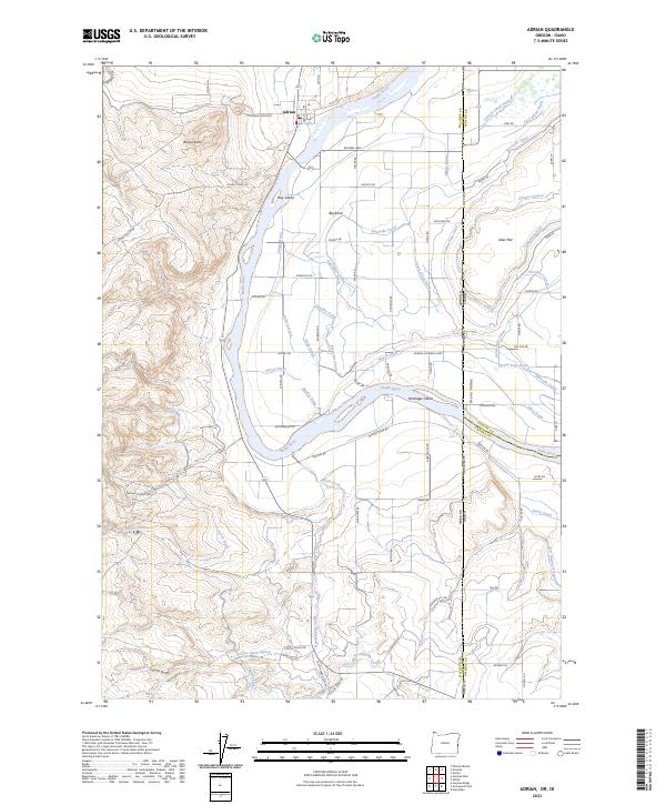 Adrian topographic map thumbnail