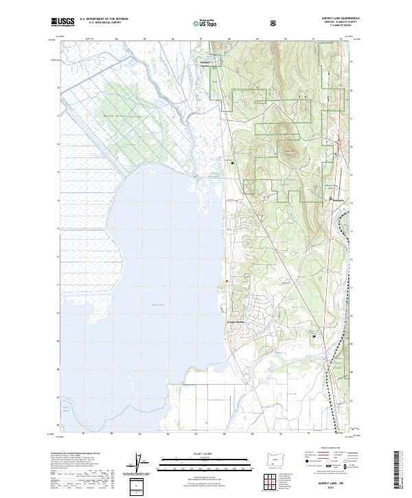 Agency Lake 2023 topographic map thumbnail